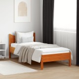VidaXL Cadru pat fără saltea, maro ceruit, 90x190 cm, lemn masiv pin