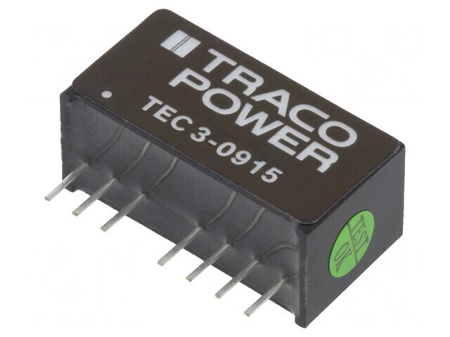 Convertor DC/DC 3W 4.5-13.2V la 24V 125mA TEC 3-0915