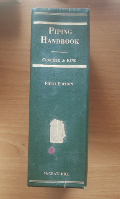 Piping handbook - Sabin Crocker, 1967 (Manual de conducte) foto