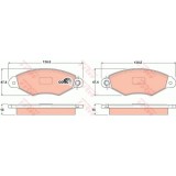 Set placute frana punte fata Peugeot 306 1993-2003, Clio II, 1998-2012, Kangoo 1997-2008; Kubistar 2003-2008, Thalia 1 1998-; marca TRW GDB1321