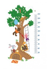Sticker decorativ Masuratoare cu animale, Maro, 115 cm, 1218ST foto