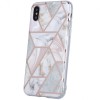 Husa Xiaomi Redmi 9A, TPU, OEM, Model Geometric Marmura Roz
