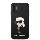 Karl Lagerfeld Husa Liquid Silicone Ikonik iPhone 11 Negru