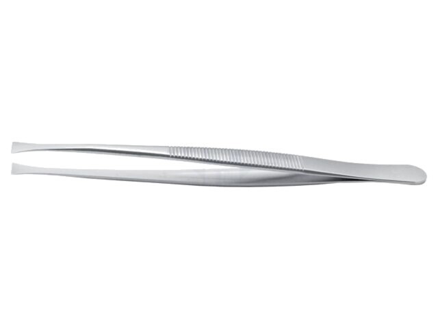 Pensetă IDEAL-TEK 120mm pentru lucrări de precizie, capăt plat