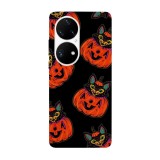 Husa compatibila cu Huawei Nova Y70 model happy Halloween, Silicon, TPU, Viceversa, Transparent, Carcasa