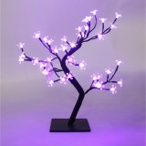 Decoratiune copac cu 48 LED-uri violet, Hoff, 45 cm, alimentare priza
