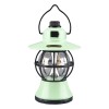 Lamp&Auml; camping retro portabil&Auml;, felinar vintage led, 1200mah, re&Atilde;&reg;nc&Auml;rcabil&Auml; usb, 3 moduri de iluminare, intensitate reglabil&Auml;, 5w, abs, mint, 20