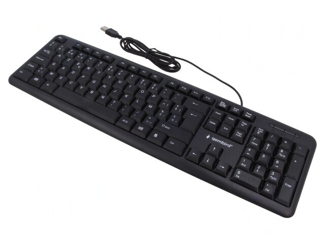 Tastatură Neagră USB A Layout BE 1,5m