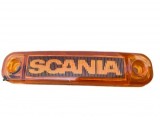 Lampa Gabarit LED Scania Galben 12V-24V, Logo Scania, Rezistenta Soc, Montaj Facil