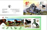 COREEA DE NORD 2013 FAUNA ANIMALE DOMESTICE CAI IN CARNET, Nestampilat