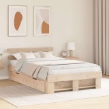 VidaXL Cadru de Pat cu Sertare 140 x 190 cm - din Lemn Masiv de Pin