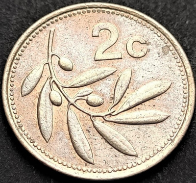 Moneda 2 CENTI - MALTA, anul 1998 *cod 638 foto