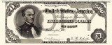500 dolari 1891 Reproducere Bancnota USD , Dimensiune reala 1:1