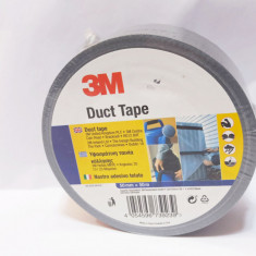 Banda adeziva textila Duct tape 3M 50 mm x 50 m - noua sigilata - negru