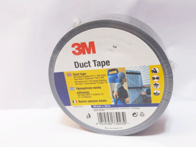 Banda adeziva textila Duct tape 3M 50 mm x 50 m - noua sigilata - negru foto