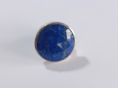 Inel masiv din argint cu lapis lazuli #4193 foto