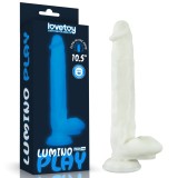Dildo Fosforescent Lumino Play, Alb, 26 cm, Lovetoy