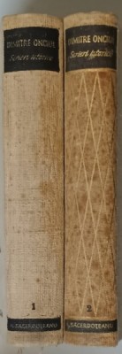 DIMITRIE ONCIUL ( SCRIERI ISTORICE ) , VOLUMELE I - II de AURELIAN SACERDOTEANU , 1968 *MINIMA UZURA foto