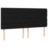 Cumpara ieftin Tablie de pat neagra 200x7x118/128 cm, material textil