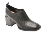 Pantofi EPICA negri, 922, din piele croco