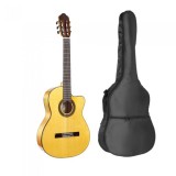 Chitara Clasica Din Lemn 95 Cm, Natur Antic , Cu Husa