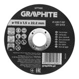 Disc de taiere pentru metal Graphite, corindon, 115 x 1.5 x 22.2 mm