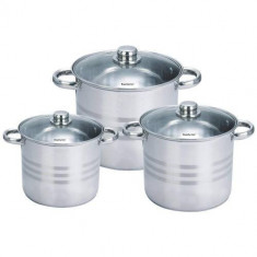 Set 3 oale inox cu capac Royalty Line RL-SP4 foto