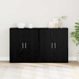 VidaXL Bufet 2 pcs Stejar negru 60 x 31 x 70 cm Lemn compozit