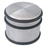 Opritor Ușă Metalic Argintiu 9.5x7 cm, Bază Cauciucată Antialunecare, Design Modern, Fixare Fermă, Protecție Podea