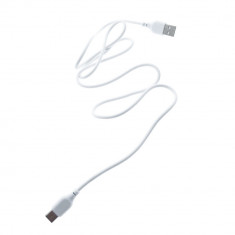 Cablu de date si alimentare, XO-NB103 86275, 2.1A, conector USB la USB Tip C tata, lungime 100 cm, alb