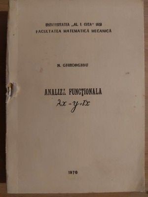 Analiza functionala- N. Gheorghiu foto
