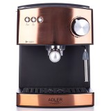 Espressor Adler AD4404CR, 15 Bar, Cafea/Espresso