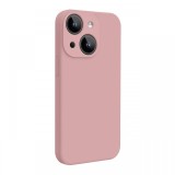 Lemontti Husa Liquid Silicon MagCharge iPhone 15 Crem (protectie 360&deg;, material fin, captusit cu microfibra)