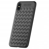 Cumpara ieftin Husa iPhone XS Max Woven Textue, Usams Neagra