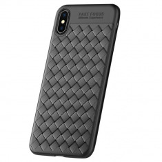 Husa iPhone XS Max Woven Textue, Usams Neagra