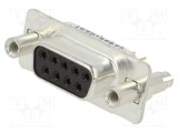 Conector D-Sub soclu mamă 9 PIN aurit THT pentru PCB - CONEC