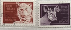 (B ) Timbre serii Straine tema Animale Guibe Bissau