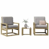 VidaXL Set mobilier de grădină, 3 piese, lemn de pin impregnat