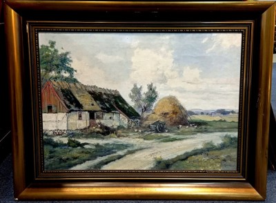 Tablou ulei &amp;quot;Peisaj rural&amp;quot; - Suedia foto