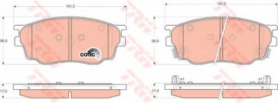 Set placute frana,frana disc MAZDA 6 Station Wagon (GY) (2002 - 2007) TRW GDB3309 foto