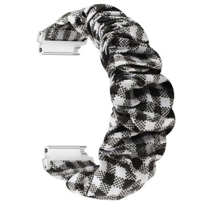 Curea textila elastica, compatibila Samsung Galaxy Watch7 40mm, telescoape Quick Release, Scrunchies 7 foto