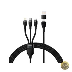 Cablu Incarcare USB-A / USB-C - Lightning / microUSB / USB-C Baseus Flash Series II 3in1 100W 1.2m Negru CASS030101