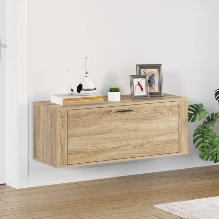 vidaXL Pantofar de perete, stejar sonoma, 100x35x38 cm lemn prelucrat 821023
