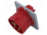 Conector alimentare AC trifazate 16A 415V soclu tată AMPHENOL IP44