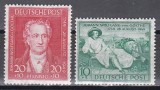Germania - Zona britanico-americană 1949 - Bicentenarul nașterii lui Goethe, Serie scurta, MNH