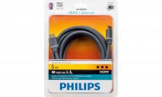 Cablu Philips SWV4434S/10, HDMI cu Ethernet, 5 m, UHD 2160p (4K) foto