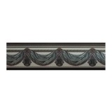 Bordura decorativa, autoadeziva, negru, argintiu, DM-Fix, DM-B3213