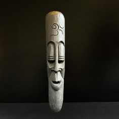 Mască decorativă cu simbol Om, din lemn &ndash; Indonezia