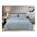 Cumpara ieftin Lenjerie Cocolino 4 Piese, Blana Imitatie iepure, Pentru Pat Dublu, cu Elastic, Blue Sky - PIT401