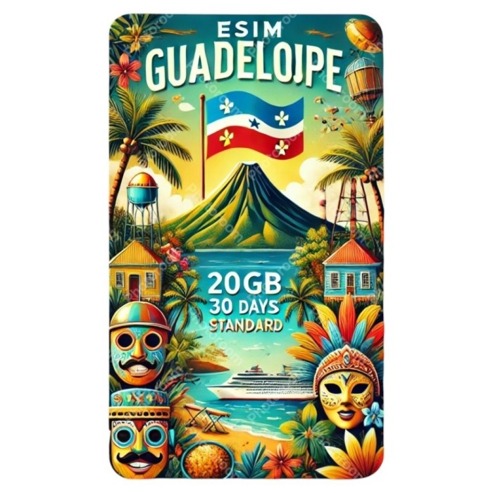 eSIM Guadeloupe 20GB 30Days Standard